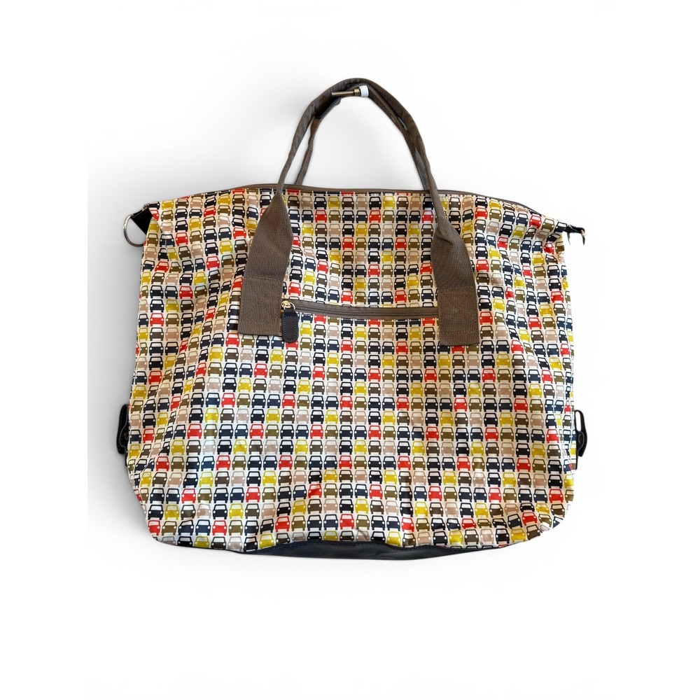 Orla Kiely (Target) Cars/Autos Large  Duffle/Tote/Overnight Fold Down Travel Bag